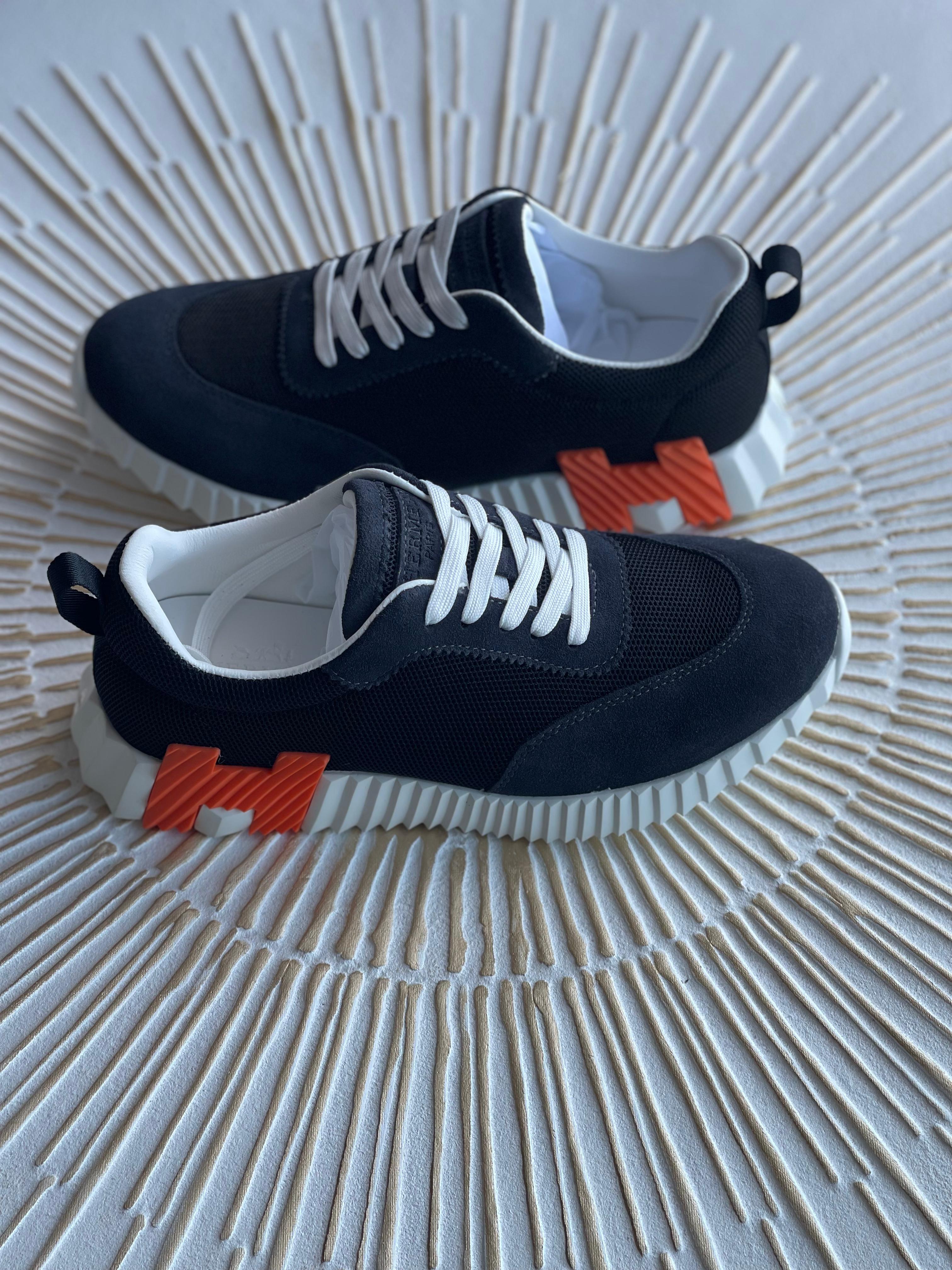 Hermès Bouncing | Black with Orange “H"