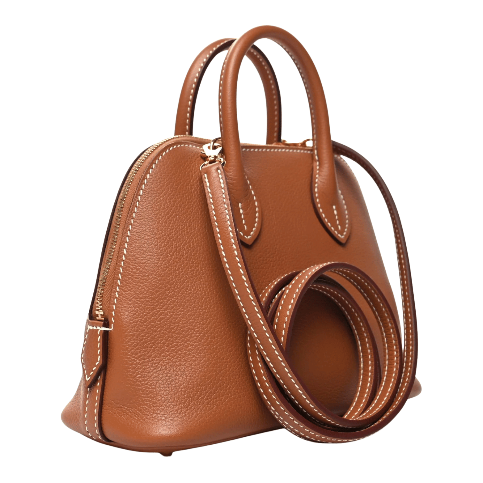 Hermès | Bolide 1923 Mini Bag In Gold Evercolor Leather With Palladium Hardware