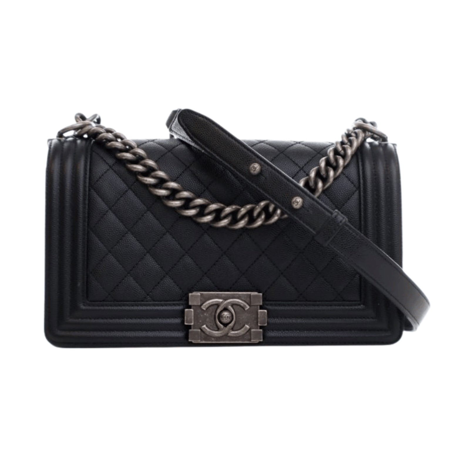 Chanel | Boy Bag In Black Quilted Caviar Leather