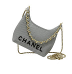 Chanel | Handbag With A Ribbed Texture And Gold