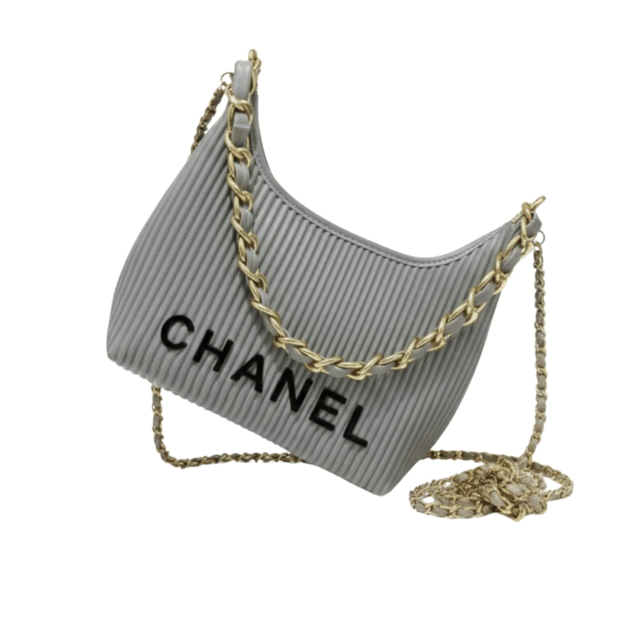 Chanel | Handbag With A Ribbed Texture And Gold