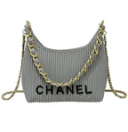 Chanel | Handbag With A Ribbed Texture And Gold