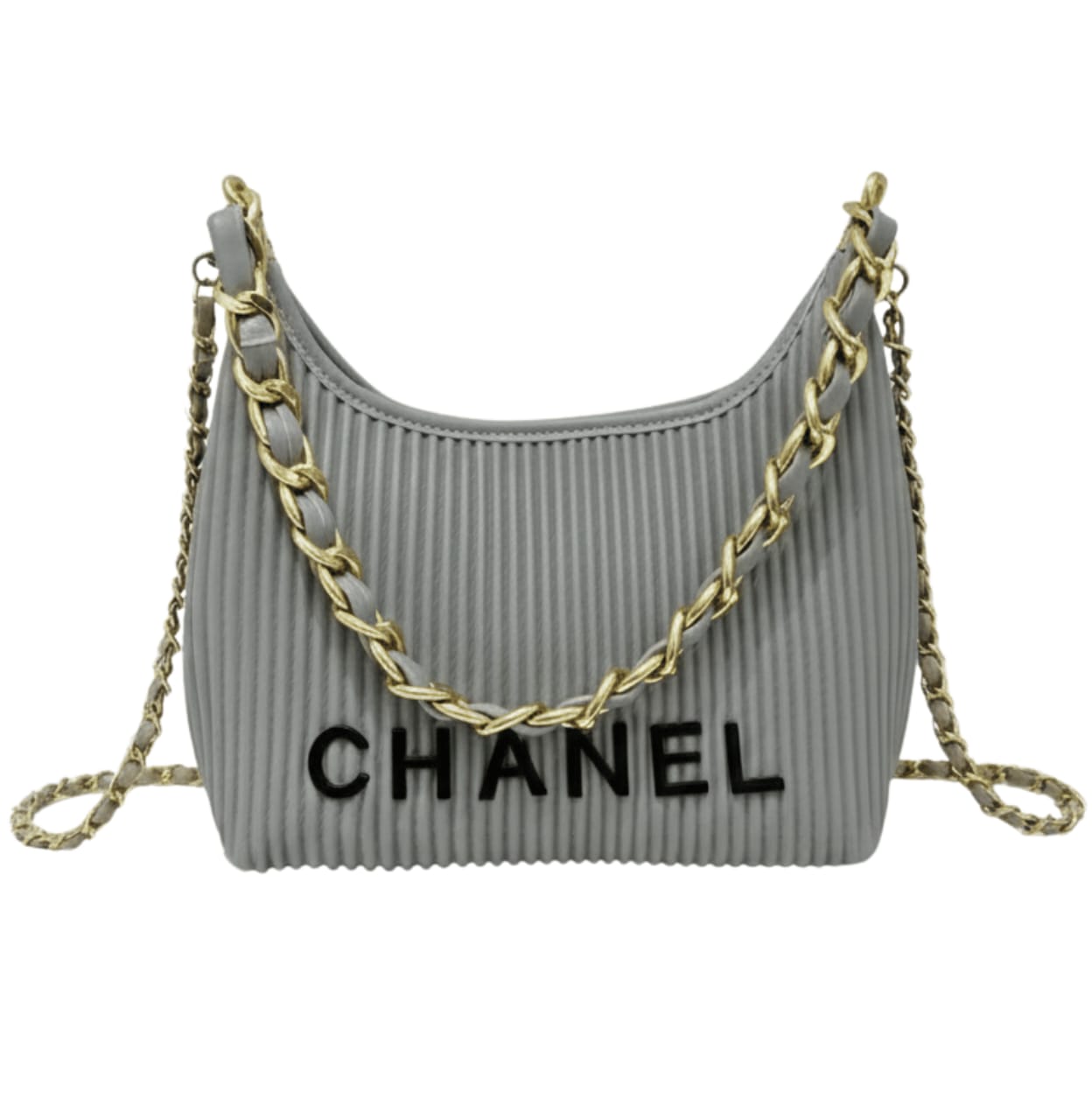 Chanel | Handbag With A Ribbed Texture And Gold