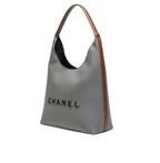 Chanel | Deauville Canvas Tote Bag With Brown Leather