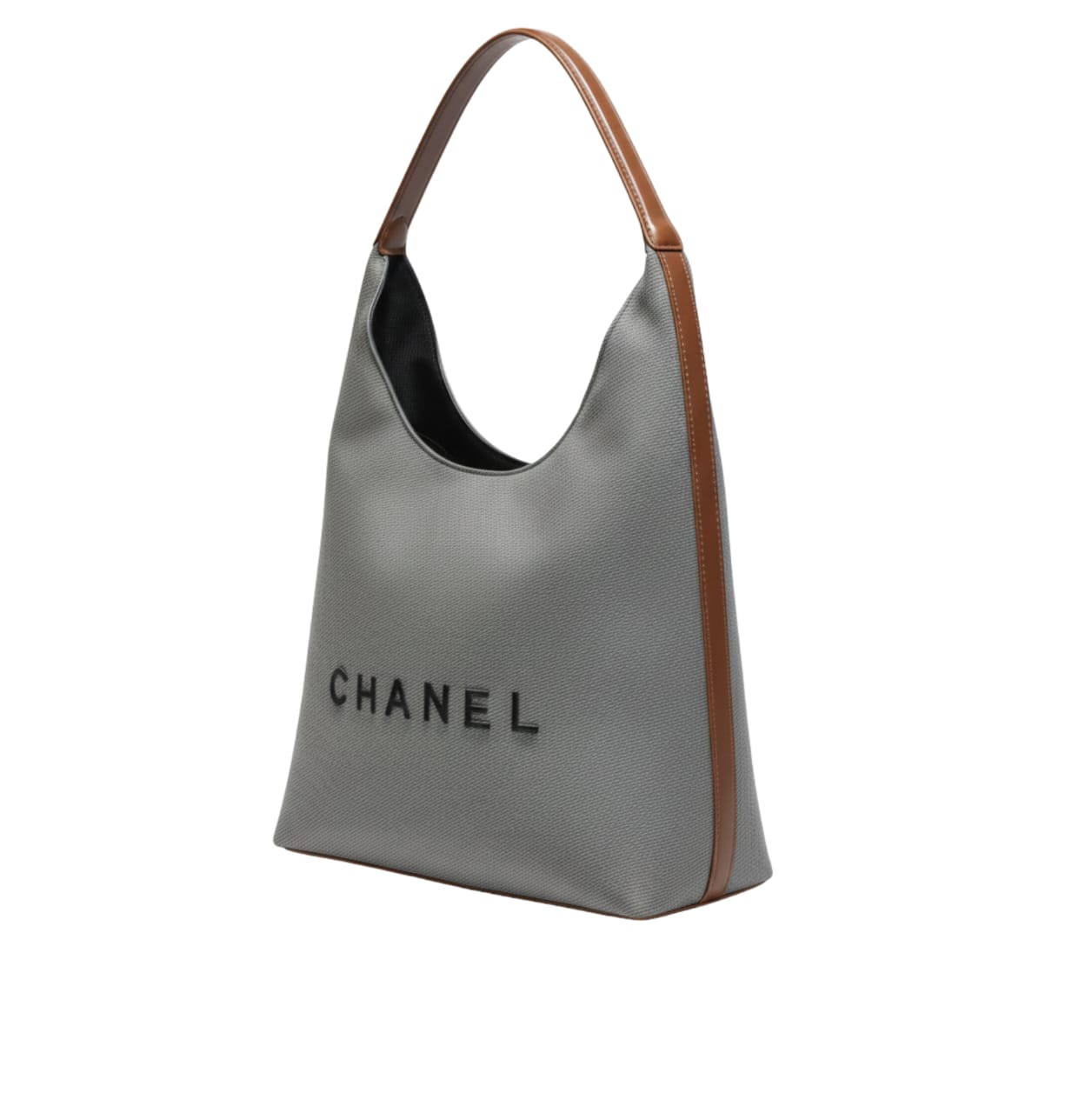 Chanel | Deauville Canvas Tote Bag With Brown Leather