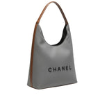 Chanel | Deauville Canvas Tote Bag With Brown Leather