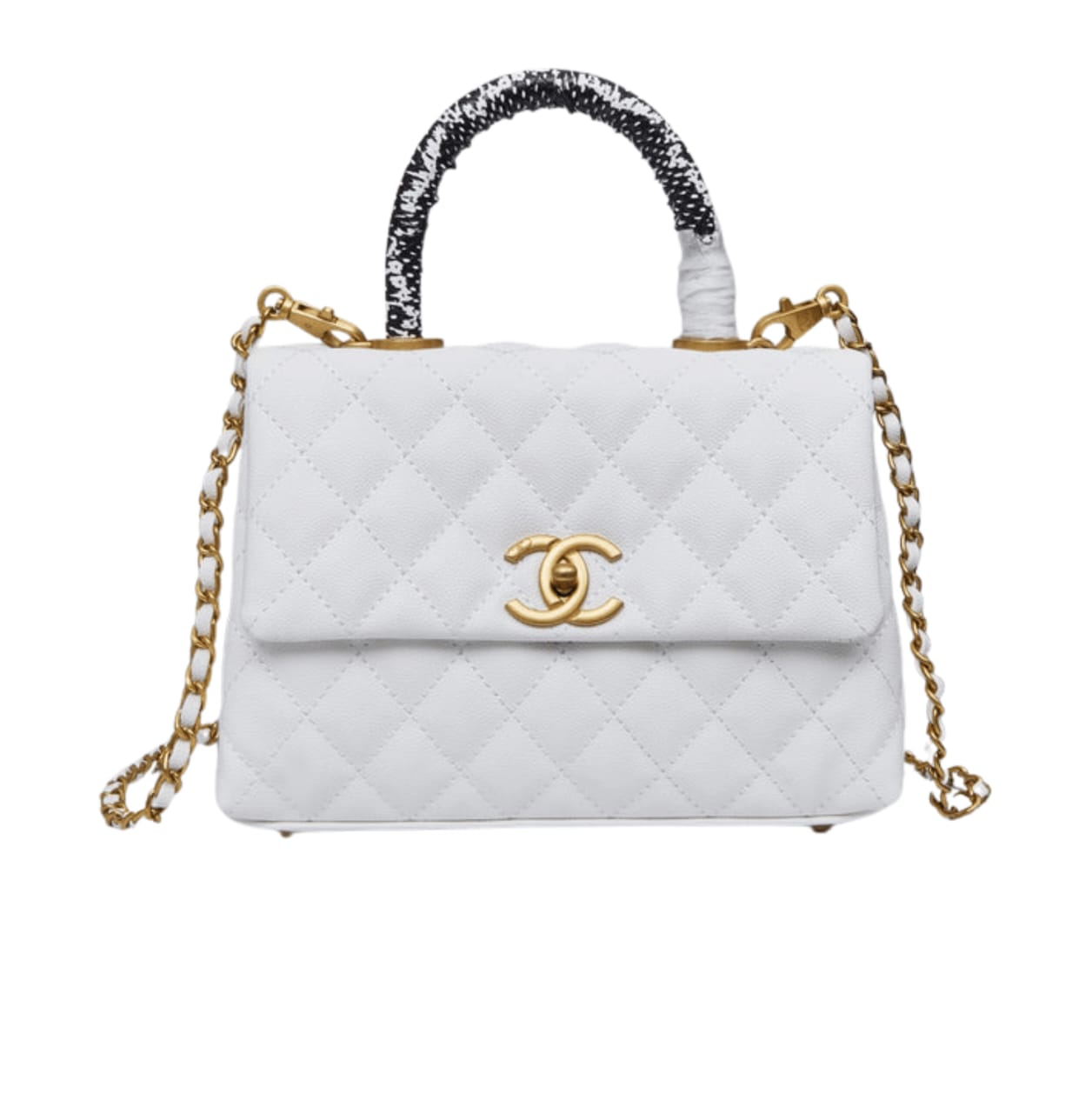 Chanel | Small Flap Bag With Top Handle In Quilted Leather