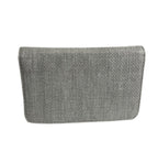 Chanel | Deauville Wallet On A Chain In A Gray Woven Material.