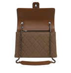 Chanel | Timeless/classic Flap Bag In Beige Jersey Material.