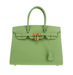 Hermès | Birkin 30 Bag In Vert Criquet Epsom Leather With Gold Hardware
