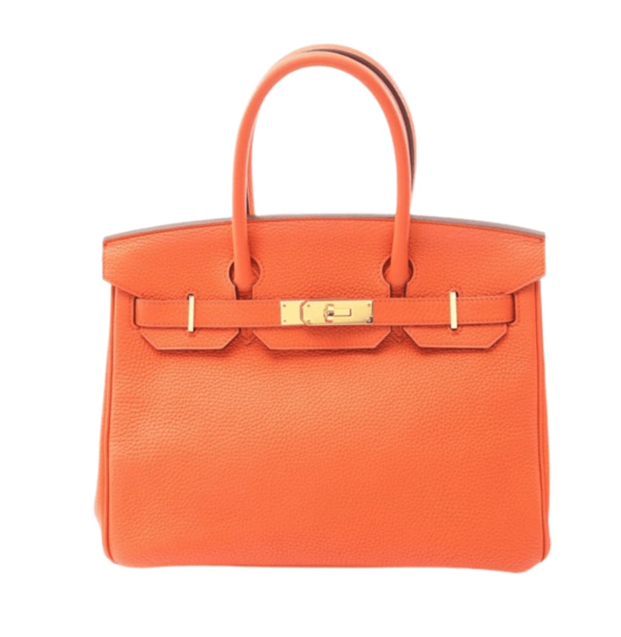 Hermes | Poppy Clemence Leather Birkin 30 Bag Orange