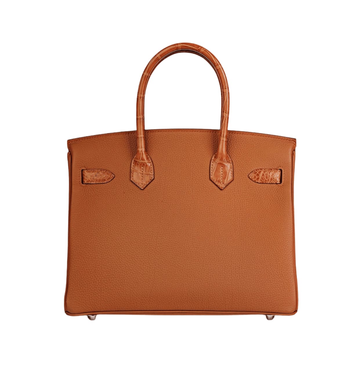 Hermès | Birkin Bag In Gold Togo Leather With Crocodile Details And Palladium Hardware