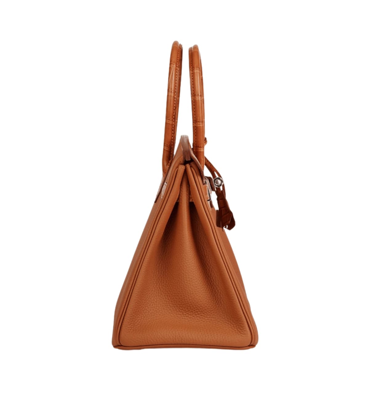 Hermès | Birkin Bag In Gold Togo Leather With Crocodile Details And Palladium Hardware