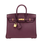 Hermès | Birkin Bag In A Bordeaux Or Violet Togo Leather With Gold Hardware