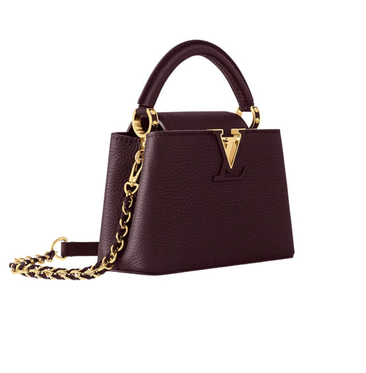 Louis Vuitton | Capucines Mini Bag In Wine Red Taurillon Leather