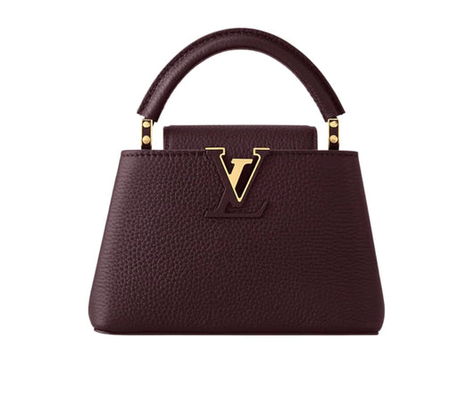 Louis Vuitton | Capucines Mini Bag In Wine Red Taurillon Leather