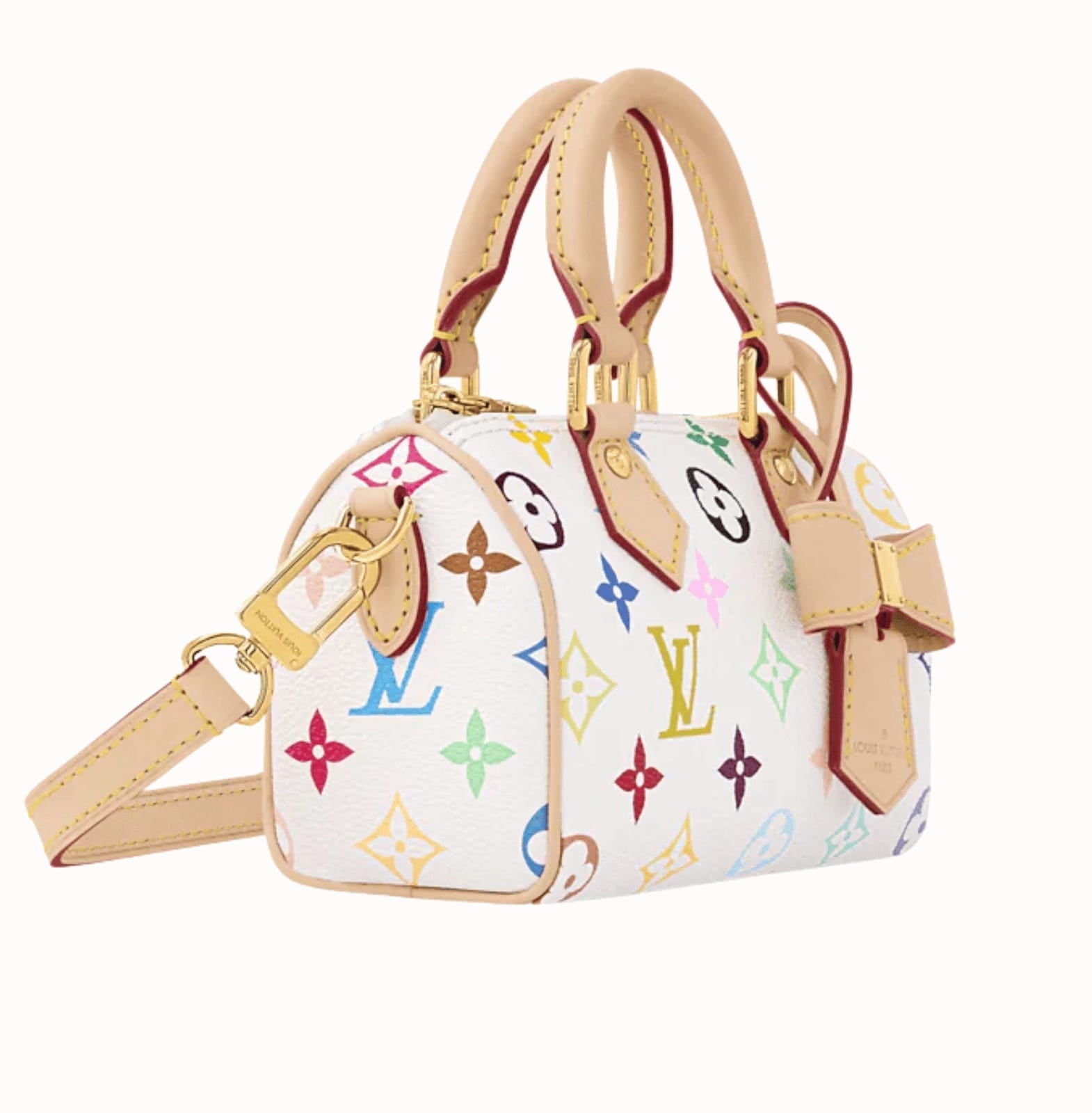 Louis Vuitton | X Takashi Murakami Nano Speedy In The Multicolor White Canvas