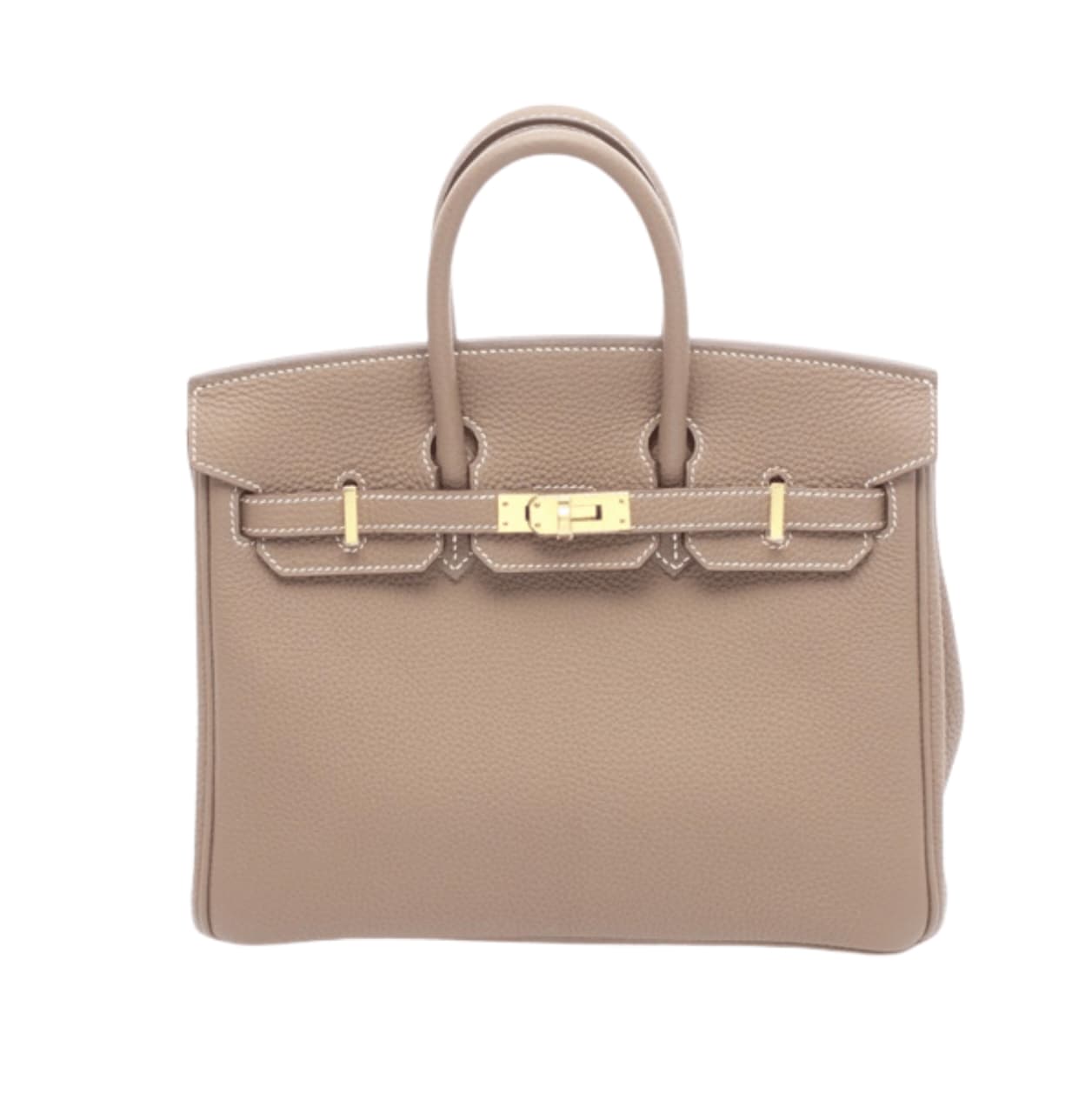Hermès | Birkin 25 Bag In Etoupe Togo Leather With Gold Hardware