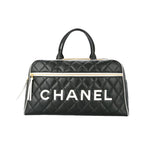 Chanel | Quilted Leather Cc Logos Boston Hand Bag