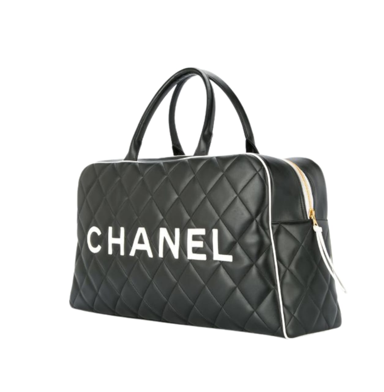 Chanel | Quilted Leather Cc Logos Boston Hand Bag