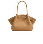 Jw Pei | Hana Faux Suede Tote Bag In A Latte Or Brown Color