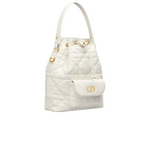 Dior | Caro Mini Bucket Bag With Drawstring.