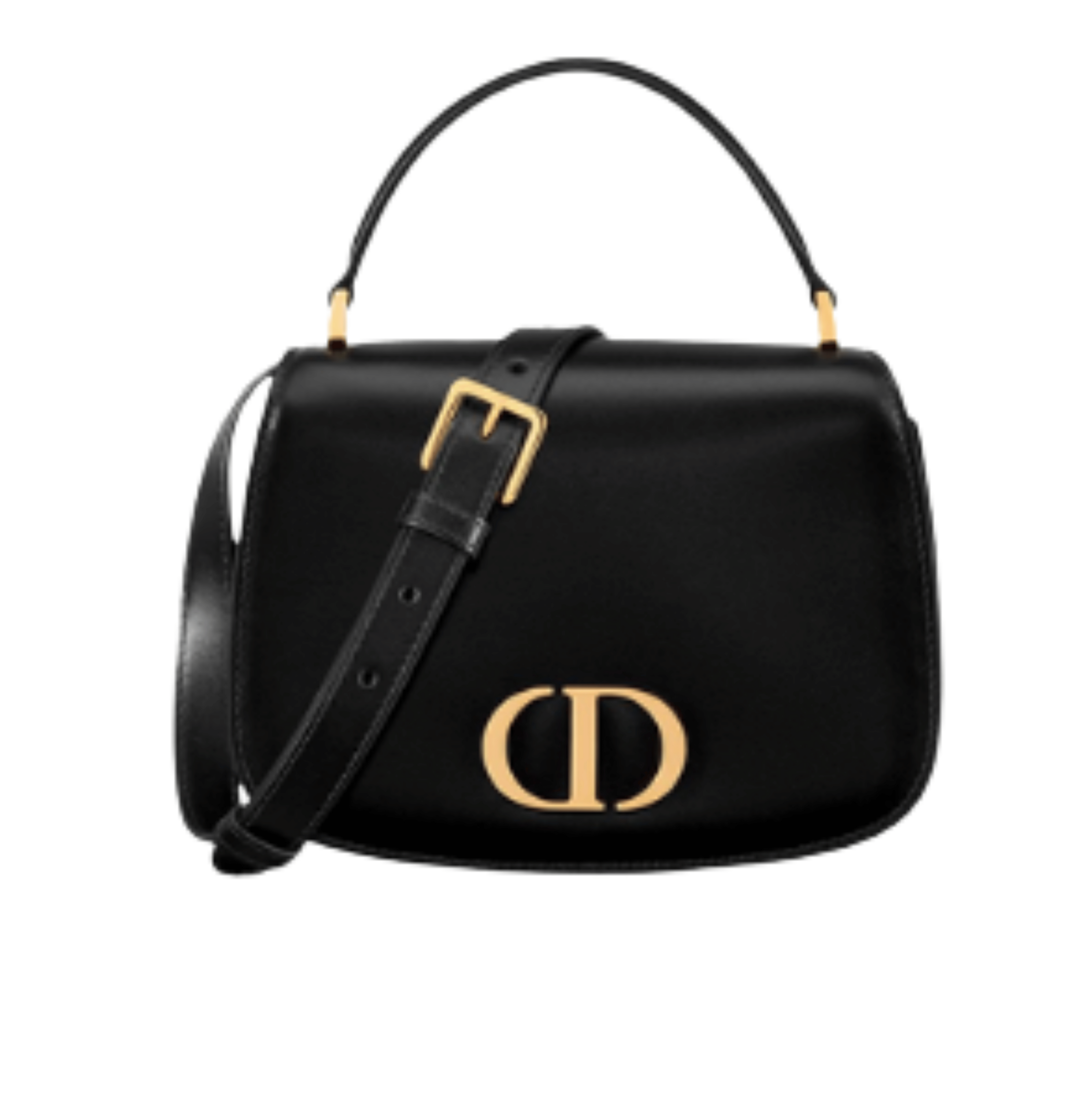 Dior | 30 Montaigne Avenue Bag. This Black Top Handle Bag Is Known For Its Elegant Design And The Prominent Gold-finish "cd" Signature Clasp.