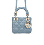 Dior | Lady Dior Micro Bag In A Soft Blue Or "dusk Blue