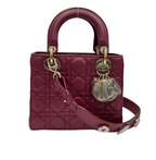 Dior | My Abcdior Bag In Burgundy Or Red Cannage Lambskin.