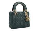 Dior | Lady Dior Bag In Green Cannage Leather.