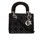 Dior | Bag In Black Strass Cannage Satin.