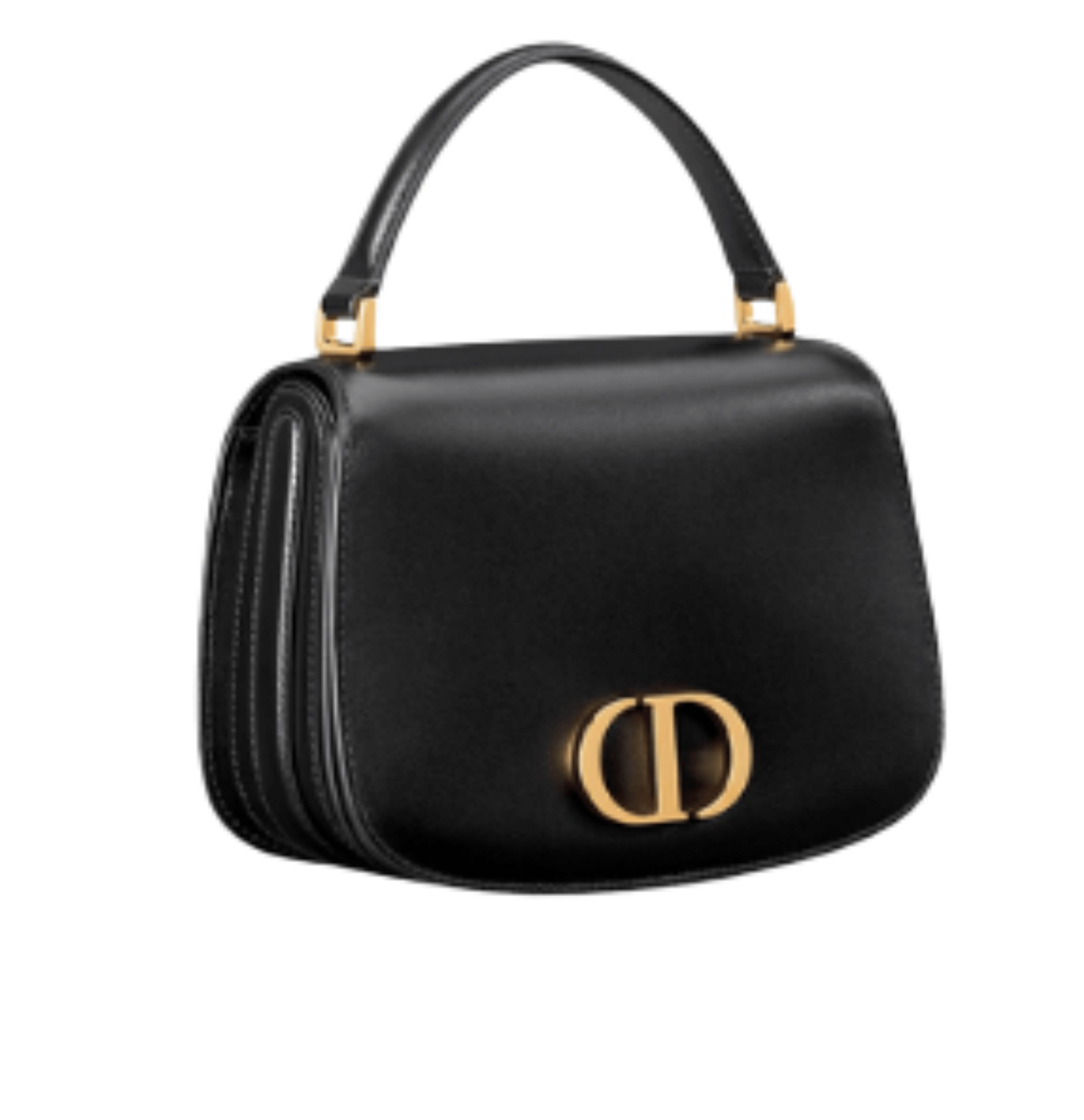 Dior | 30 Montaigne Avenue Bag. This Black Top Handle Bag Is Known For Its Elegant Design And The Prominent Gold-finish "cd" Signature Clasp.