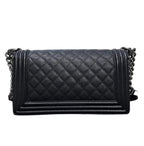 Chanel | Boy Bag In Black Quilted Caviar Leather