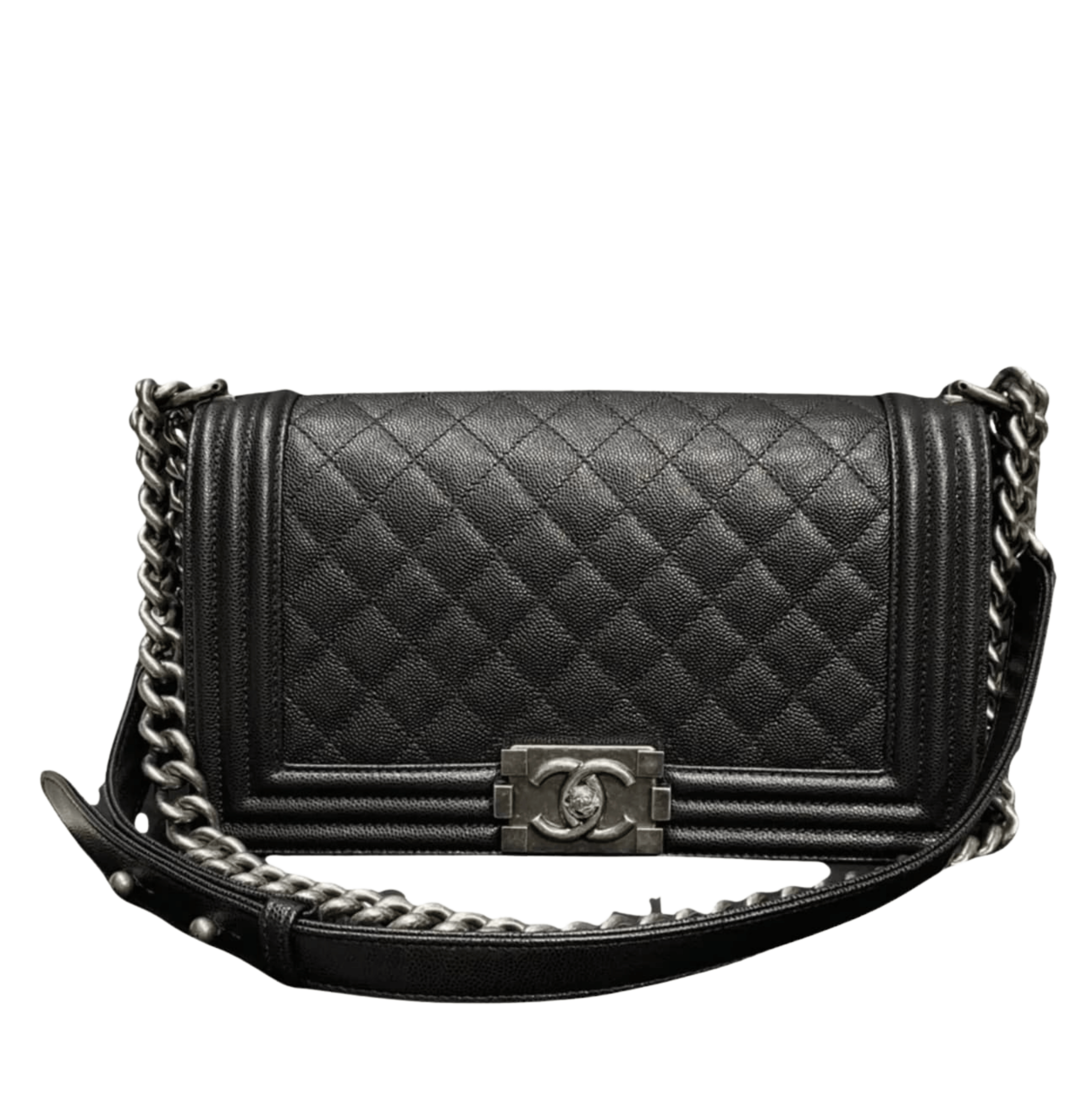 Chanel | Boy Bag In Black Caviar Leather
