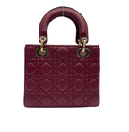 Dior | My Abcdior Bag In Burgundy Or Red Cannage Lambskin.