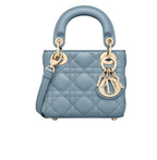 Dior | Lady Dior Micro Bag In A Soft Blue Or "dusk Blue