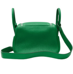 Hermès | Mini Lindy Shoulder Bag In Green Clemence Leather With Palladium Hardware