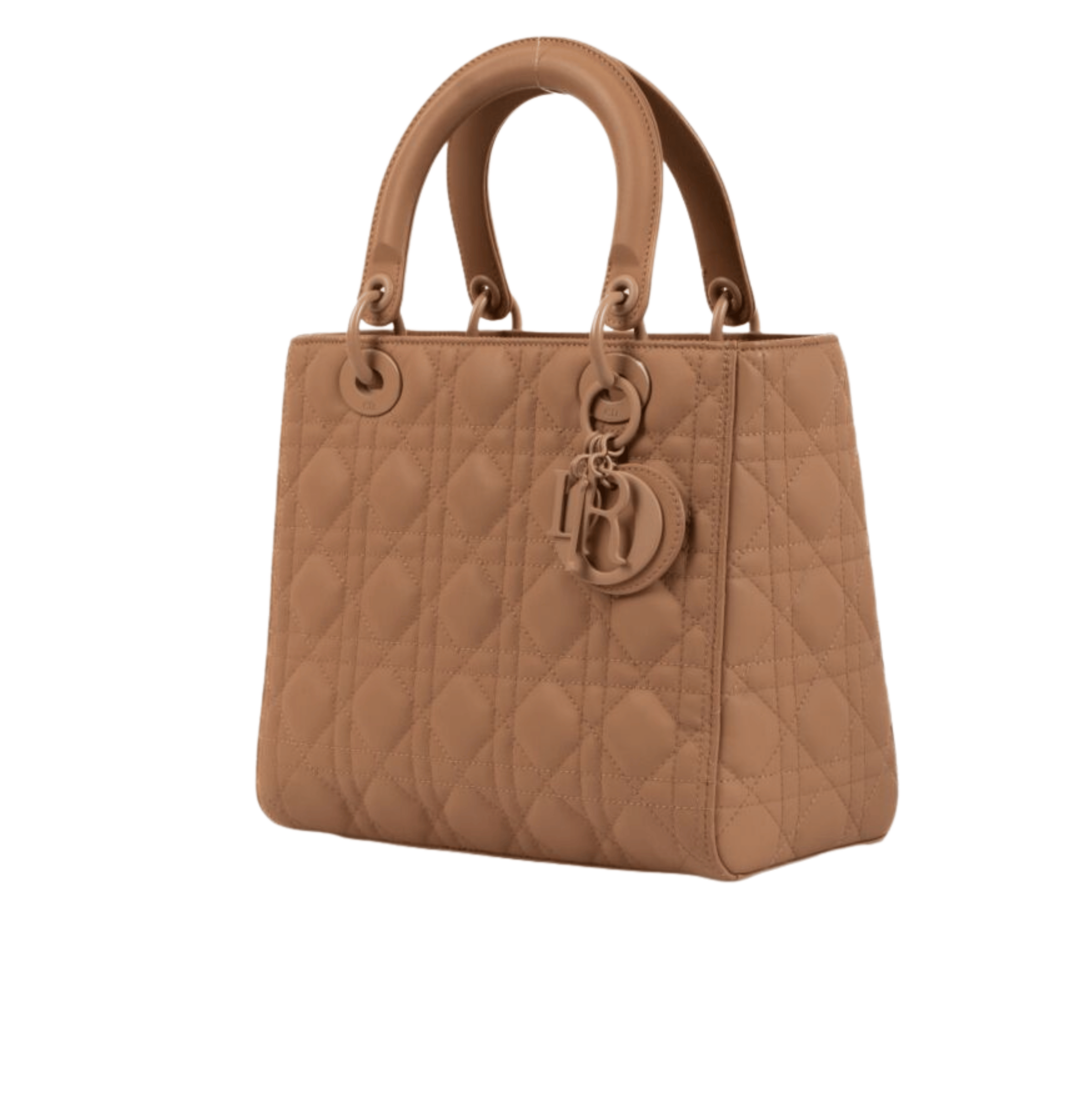 Dior | Bag In Beige Or Nude Lambskin With The Signature Cannage Stitching And