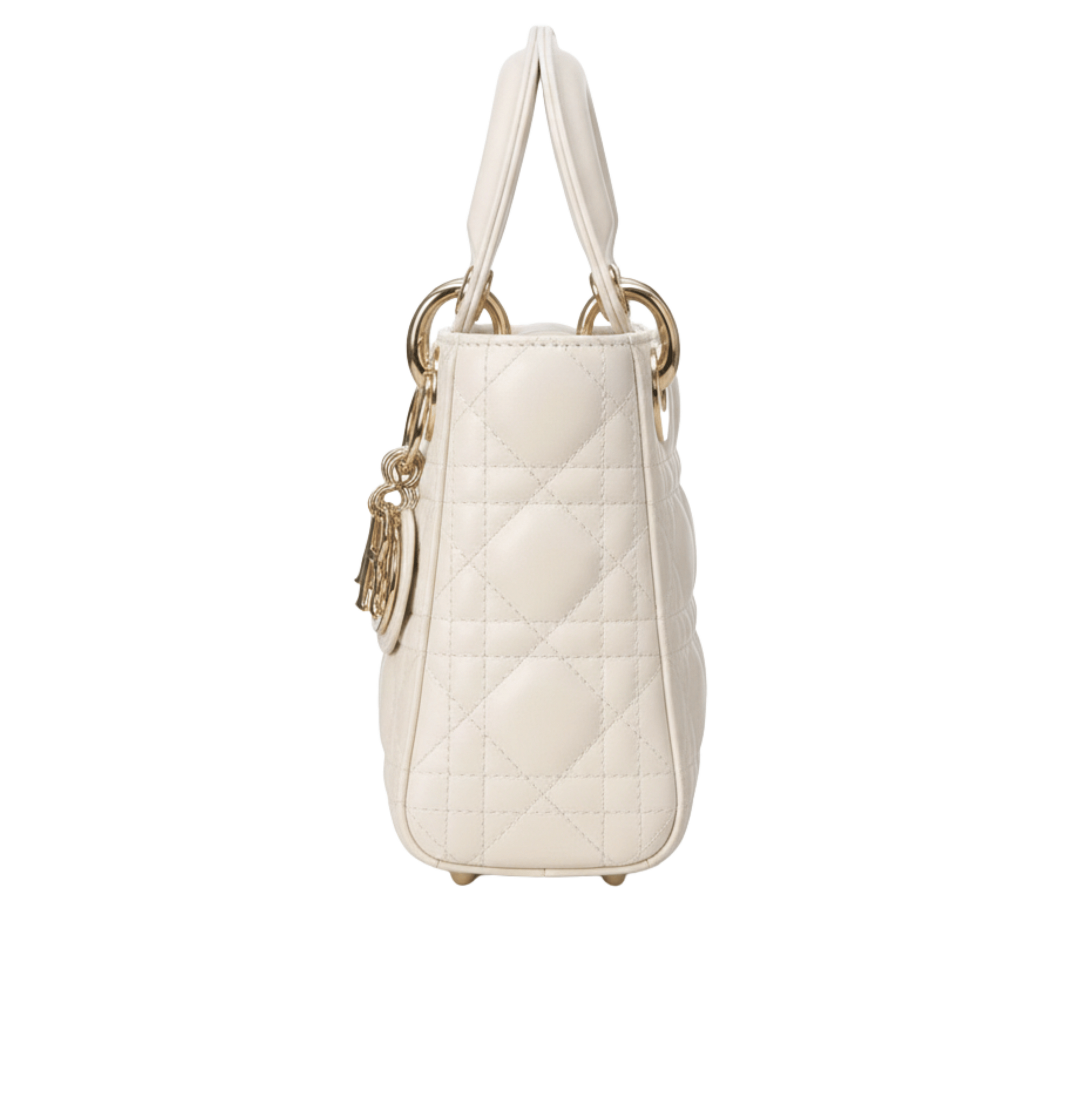 Dior | Lady Dior Bag, Specifically A Mini Or Small Size Model Crafted From White