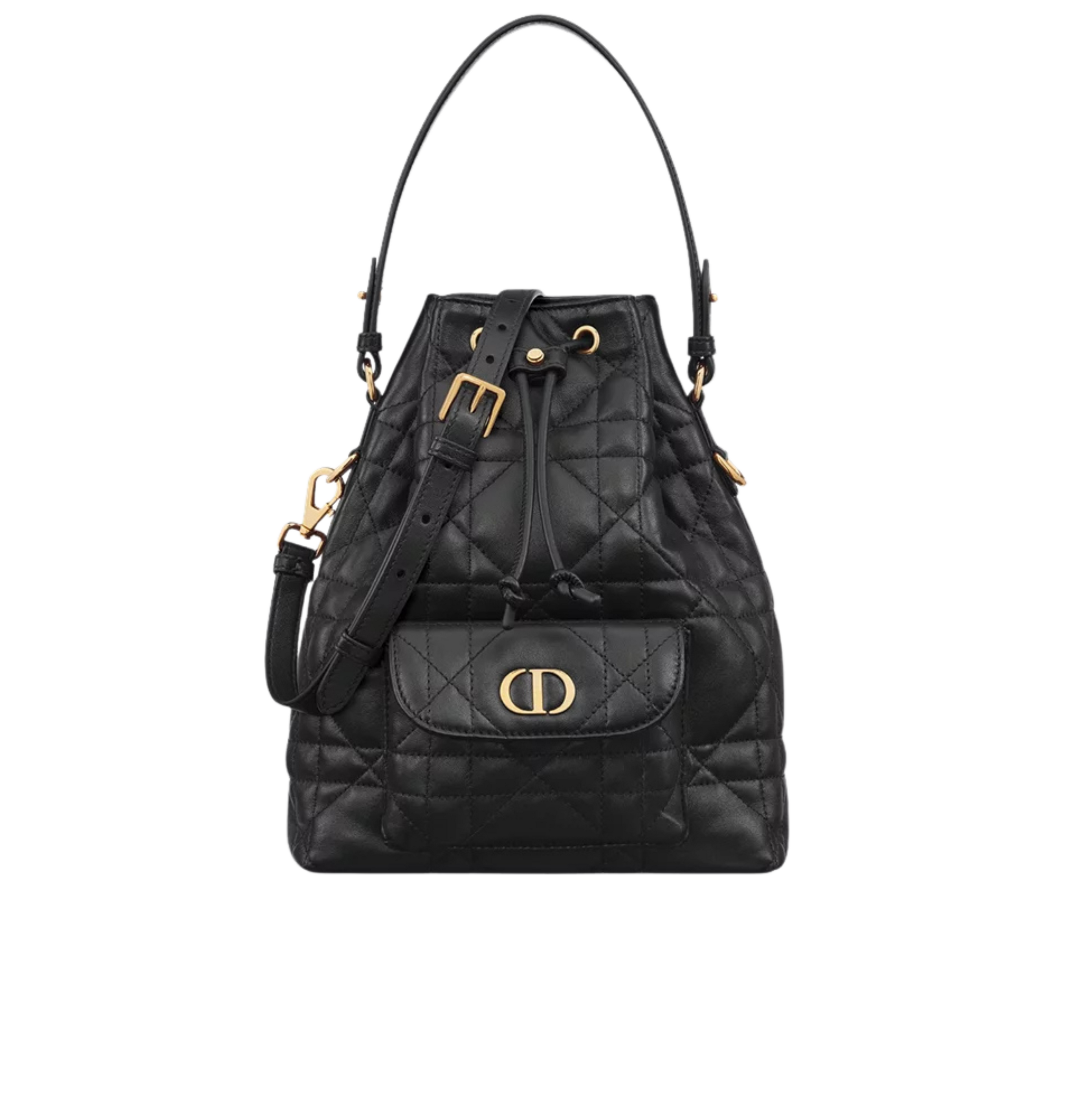 Dior | Caro Backpack In Black Macrocannage Lambskin.