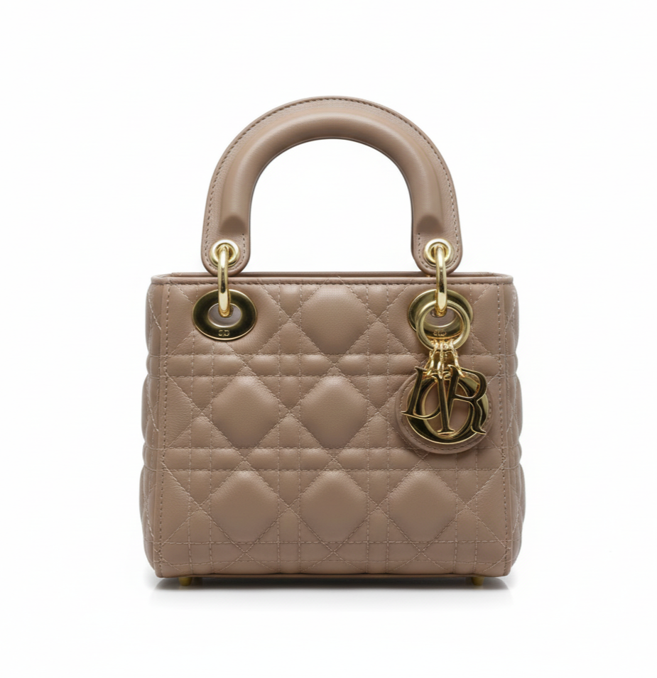 Dior | Mini Lady Dior Bag In Blush Pink Or Nude Rose Lambskin