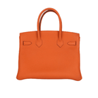 Hermès | Birkin 30 Bag In Orange Togo Leather With Gold-tone Hardware.