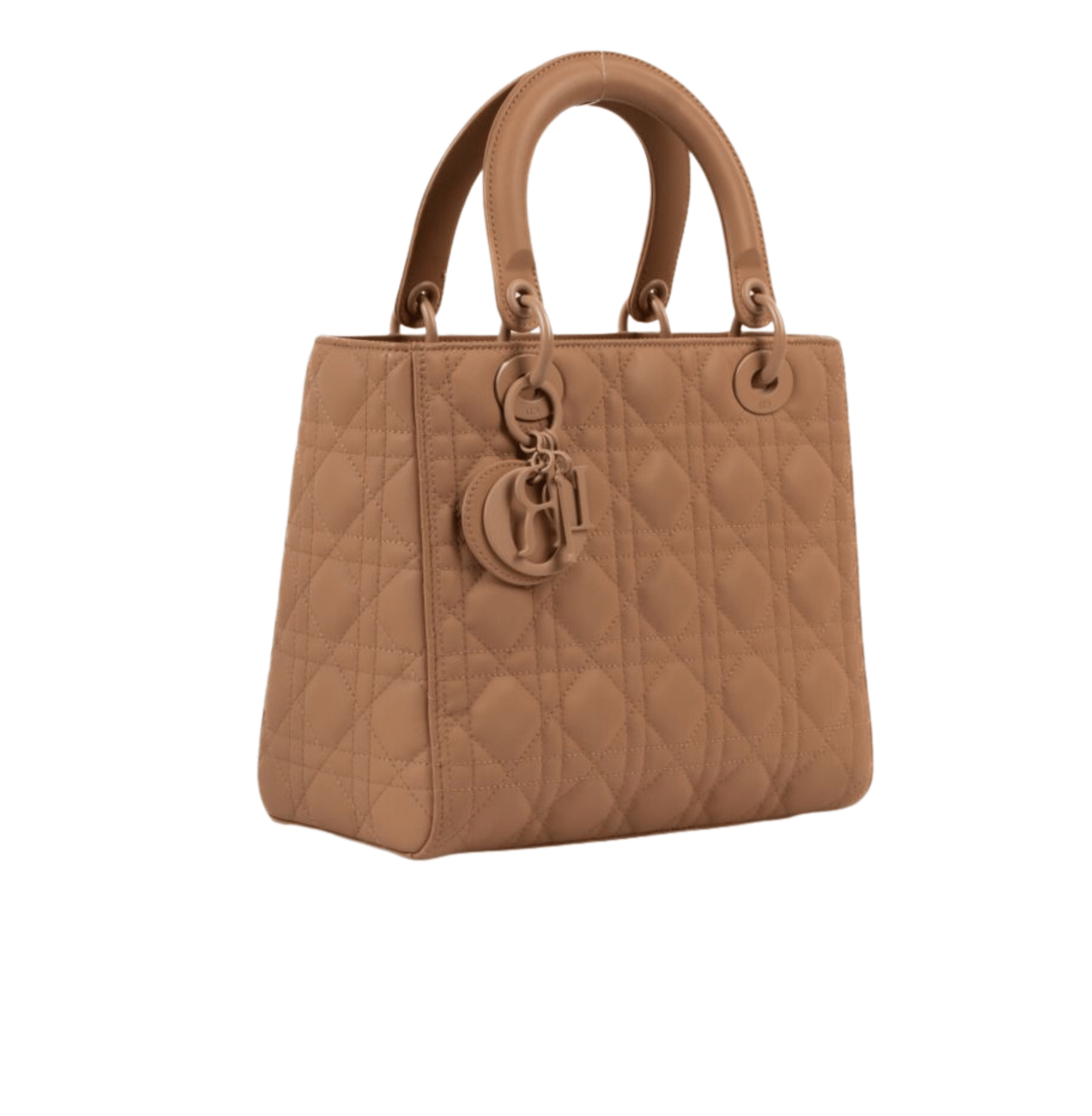 Dior | Bag In Beige Or Nude Lambskin With The Signature Cannage Stitching And