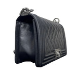 Chanel | Boy Bag In Black Quilted Caviar Leather