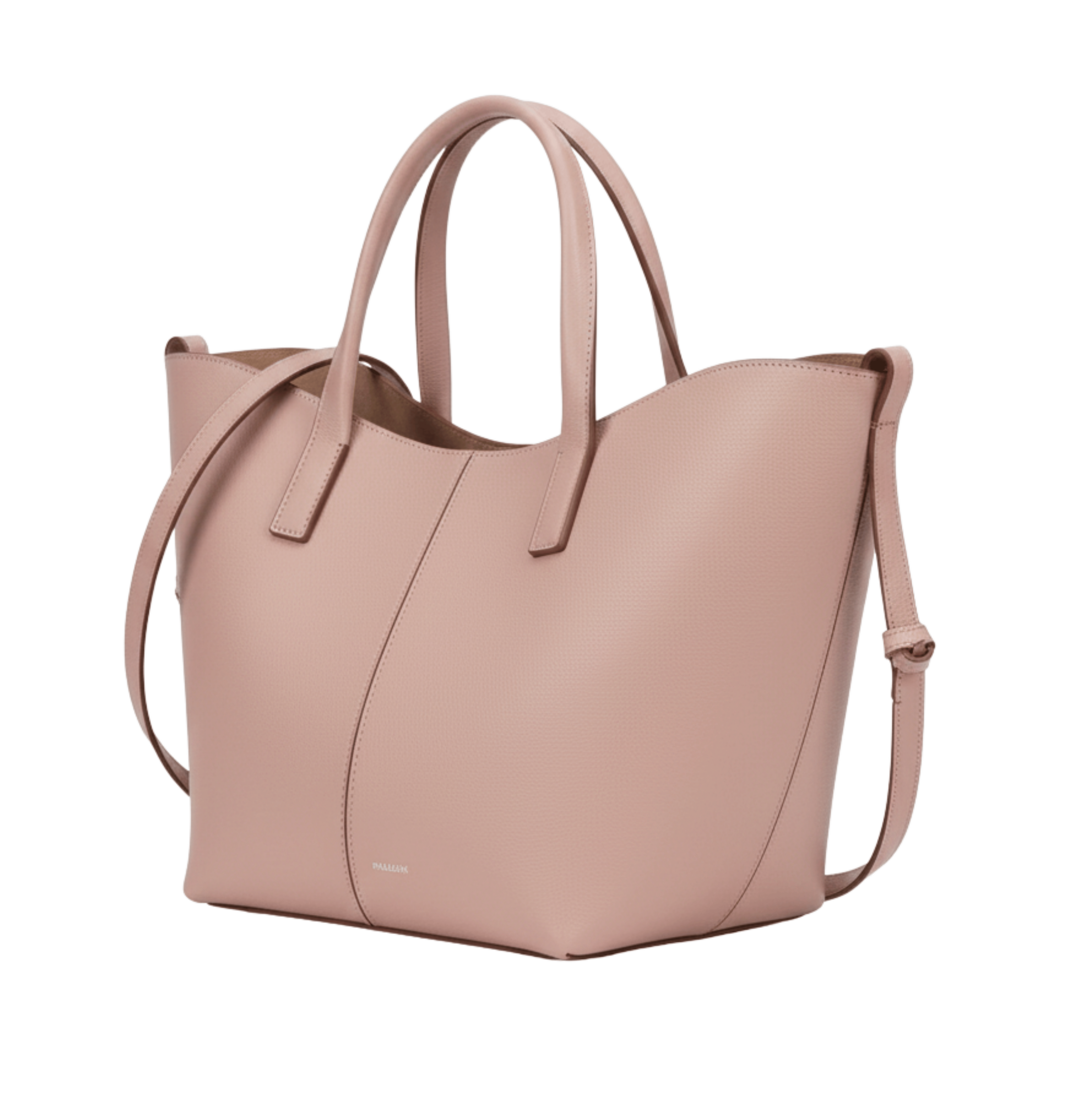Polène | Cyme Mini Bag In Textured Pink Leather