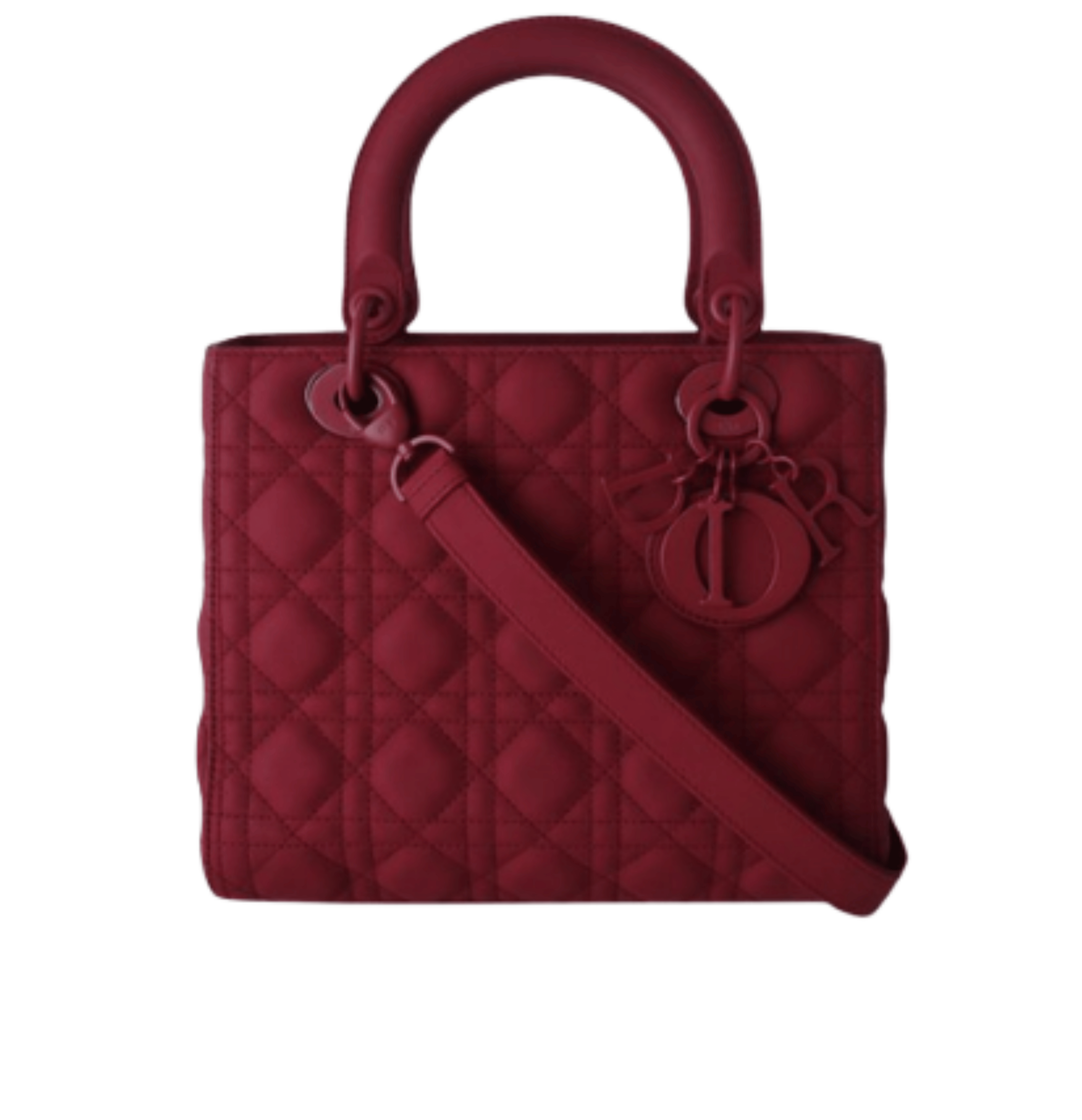 Dior | Handbag In Red Lambskin. This Iconic Bag Is Known For Its Cannage Stitching And "d.i.o.r." Charms.