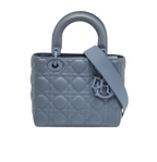 Dior | Lady Dior Tote Bag In Blue Cannage Leather.