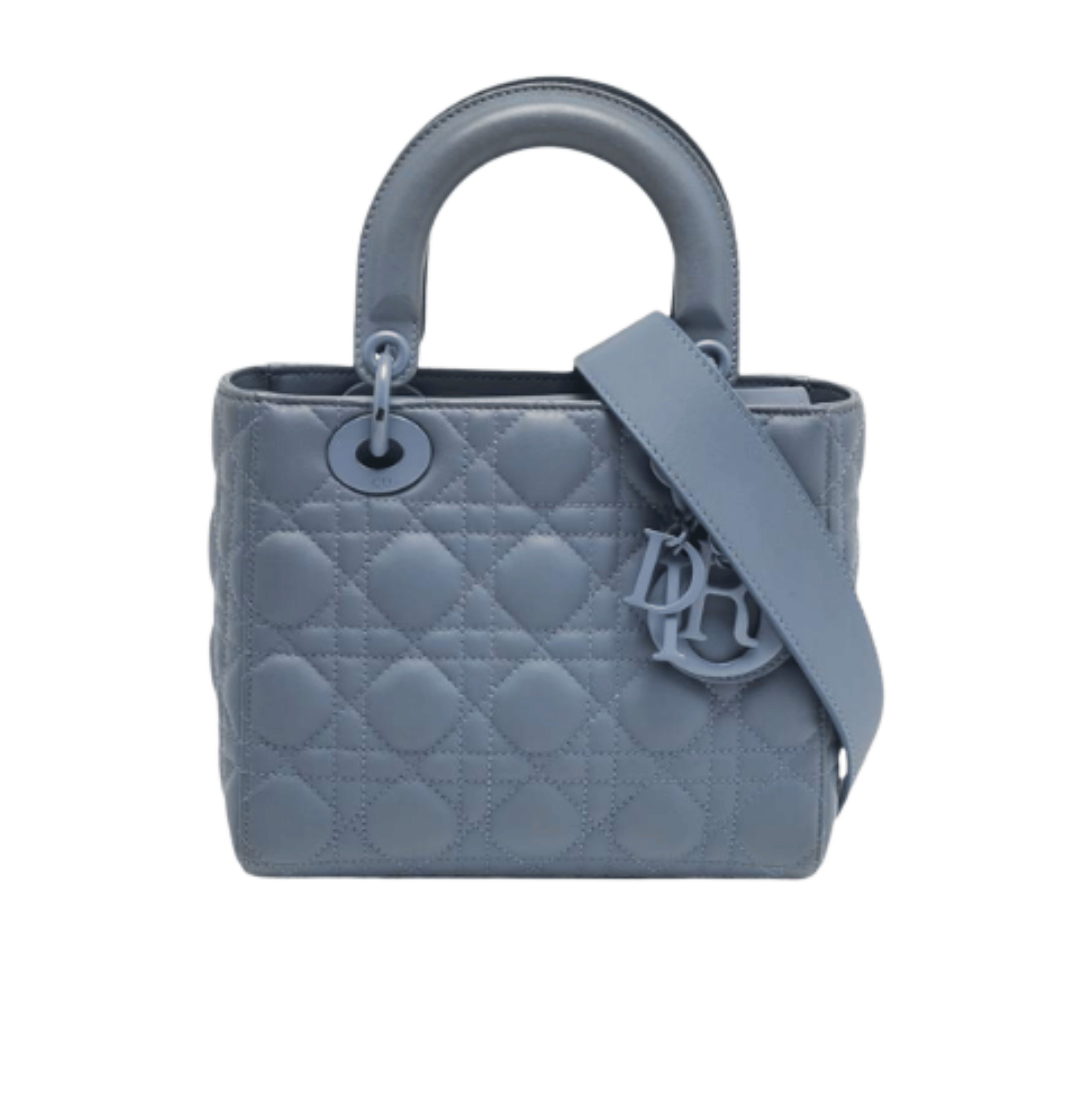 Dior | Lady Dior Tote Bag In Blue Cannage Leather.