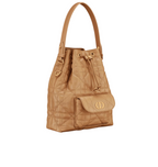 Dior | Caro Bucket Bag In Light Gold-tone Lambskin