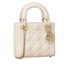 Dior | Lady Dior Bag, Specifically A Mini Or Small Size Model Crafted From White